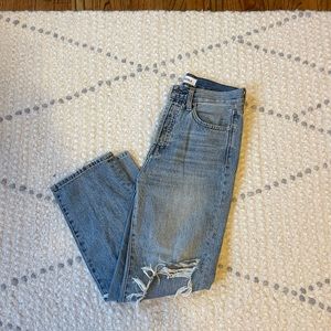 pistola ripped straight leg jeans - size 25